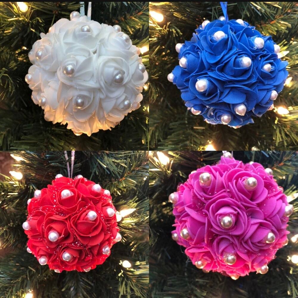 Lot of 4 Handmade Christmas Ornaments